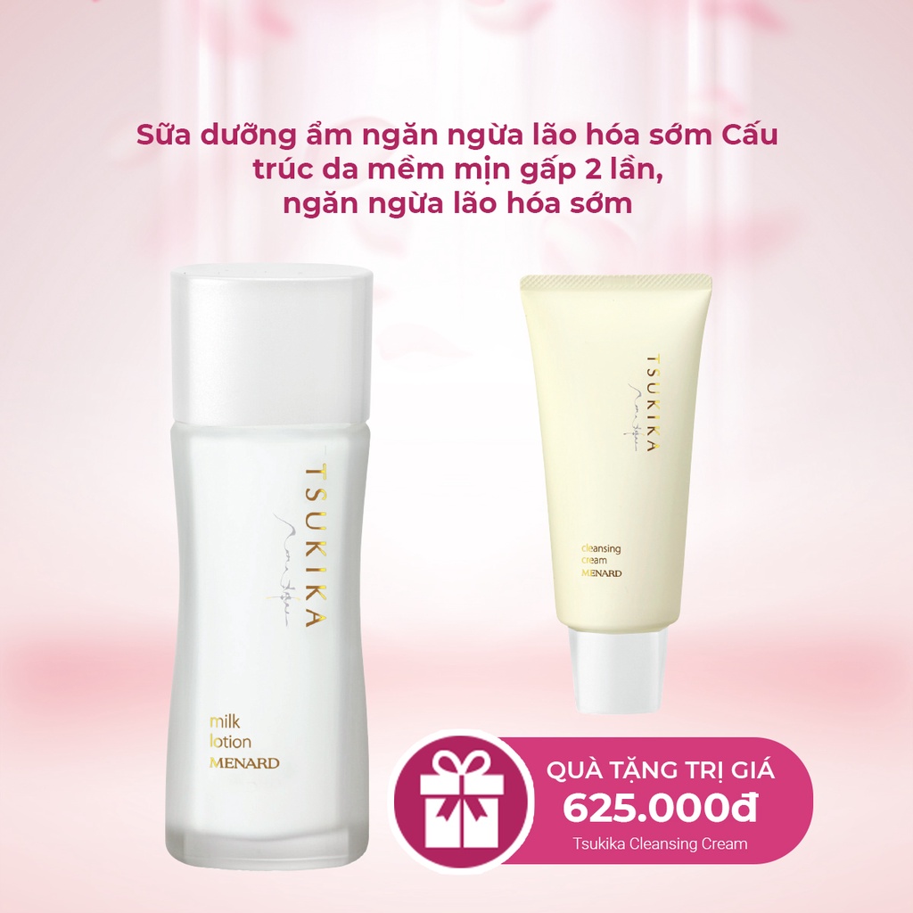 [Mã FMCGMALL -8% đơn 250K] Sữa dưỡng ẩm ngăn ngừa lão hóa sớm Menard Tsukika Milk Lotion 100ml