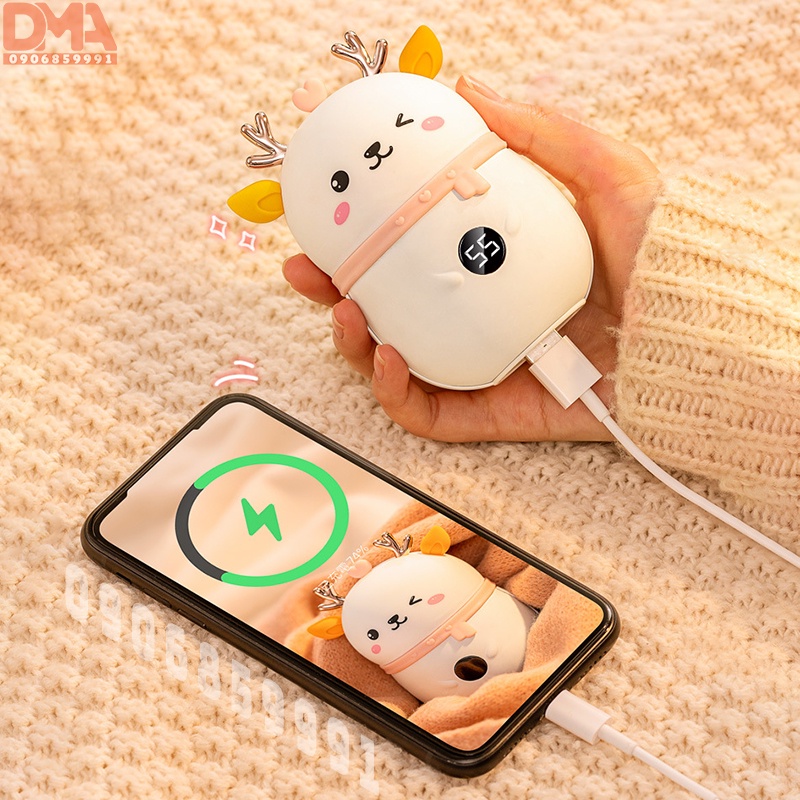(Mới 2022) Sạc dự phòng kiêm máy sưởi tay hươu 10000mAh(WH-K02)