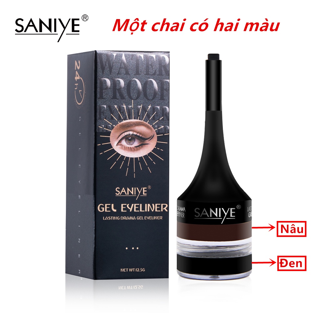 Gel kẻ mắt SANIYE M208 3g mau khô chống thấm nước tiện lợi