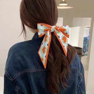 Dây lụa cột tóc buộc tóc nữ đa năng dài 88cm hoa văn cực xinh