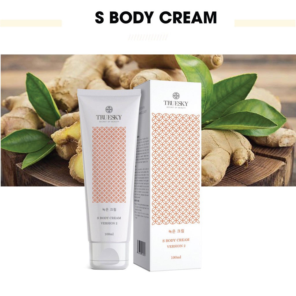 [Mã FMCGMALL -8% đơn 250K] Kem tan mỡ bụng Truesky Version 2 chiết xuất tinh dầu quế gừng 100ml - S Body Cream