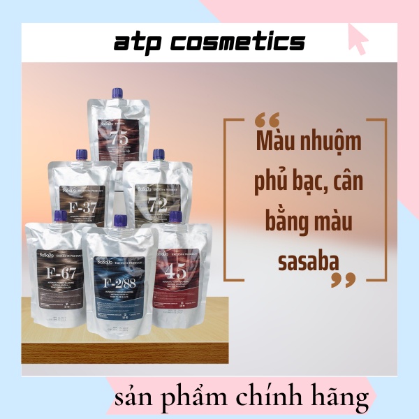 Màu nhuộm cân bằng tóc nhiều phân khúc và phủ bạc trực tiếp các mã màu thời trang sasaba 450ml sản phẩm chính hãng