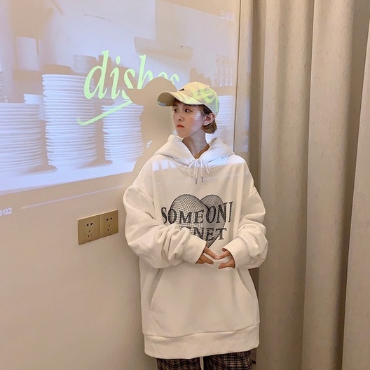 ZHELIHANGFEI Áo Nỉ Nữ Dài Tay Có Mũ Thời Trang Hàn