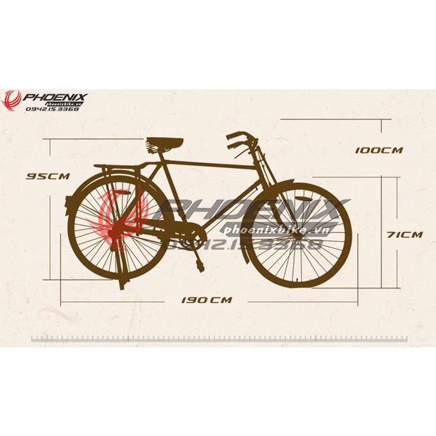 Xe đạp Phượng hoàng cổ PA-18 1 dóng 28 inch phanh đũa
