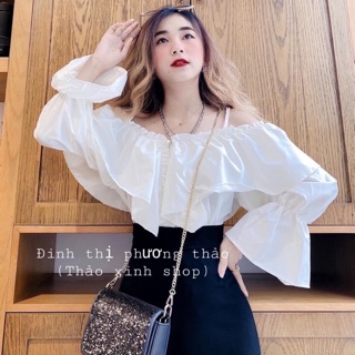 ✨áo kiểu voan rớt vai siêu xinh