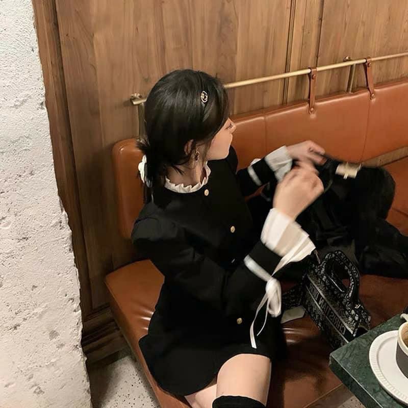 Váy tiểu thư tay xếp li