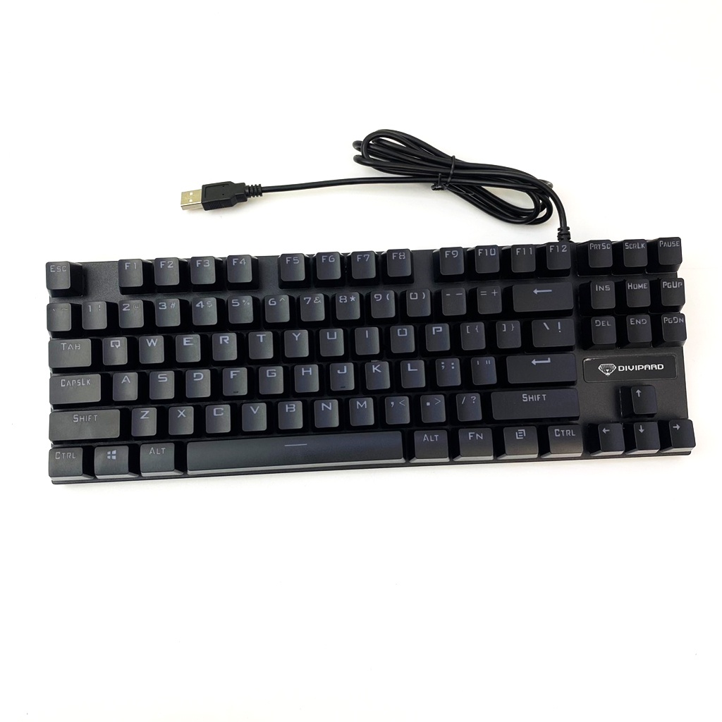Bàn phím cơ DIVIPARD 87 phím, bàn phím máy tính chơi game có dây Led RGB 30 Chế Độ Khác Nhau -DC4762