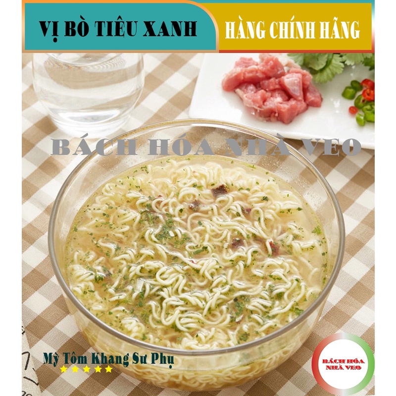 [Thùng 24 Gói] Mì Tôm trung quốc - hiệu Khang Sư Phụ - vị Bò Tiêu Xanh, 𝐅𝐫𝐞𝐞 𝐒𝐡𝐢𝐩 , Hàng Chuẩn, Date Mới