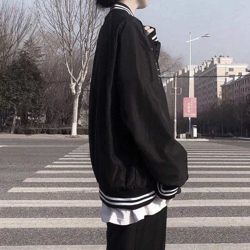 Áo Khoác Bomber Jacket Dù 2 Lớp Form rộng Nam Nữ Ulzzang Unisex