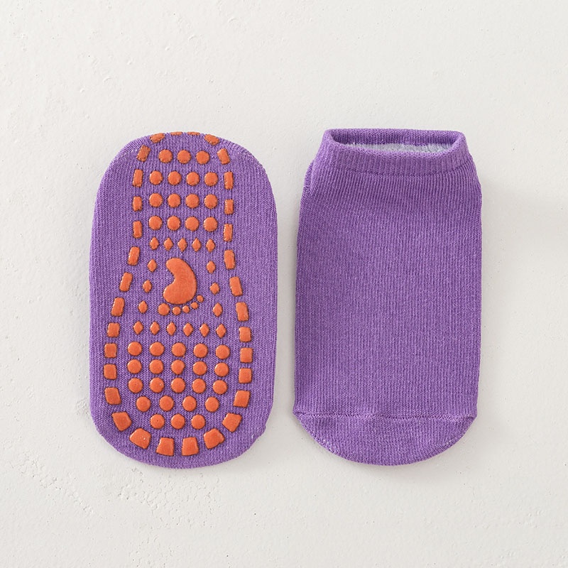 Vớ Cotton Mềm Mại Thoáng Khí Chống Trượt Nhiều Màu Sắc Đơn Giản Dành Cho Trẻ Em