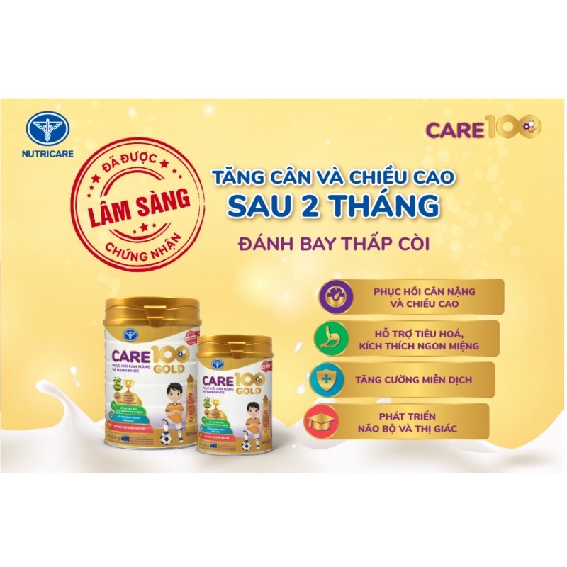 Sữa Care 100 Gold lon 900g