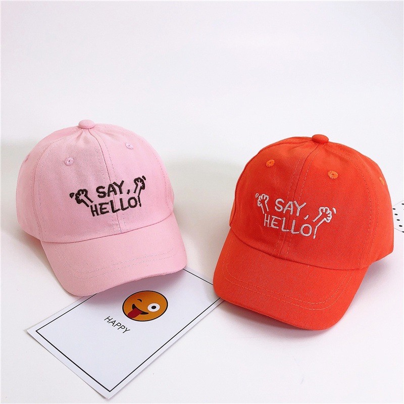 Mũ lưỡi trai dành cho bé trai,  bé gái mùa hè cực dễ thương Say Hello mã D10