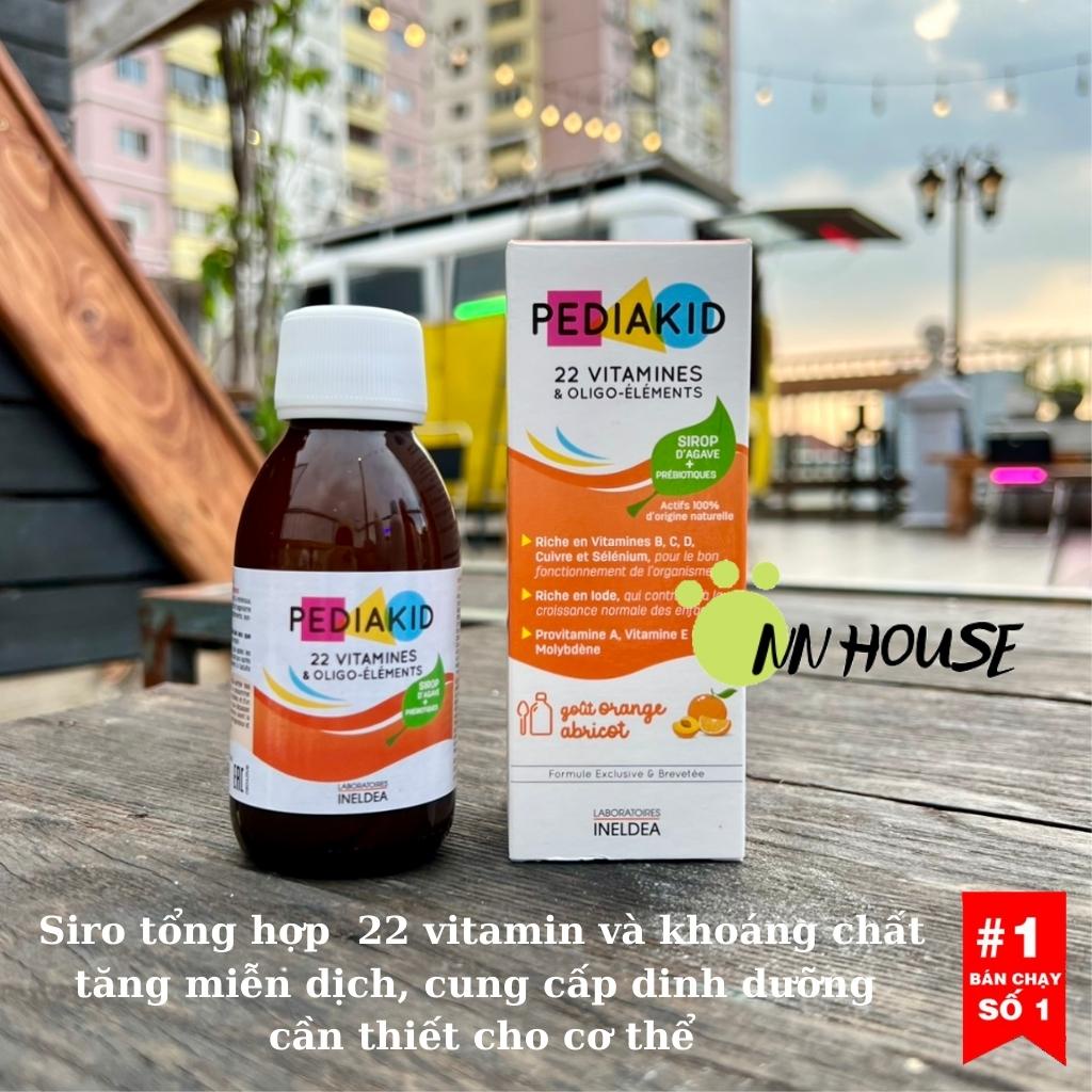 Pediakid 22 vitamin tổng hợp tăng sức đề kháng cho bé, omega 3 dha, ngủ ngon, vitamin d3, b,  sắt siro multivitamin kids