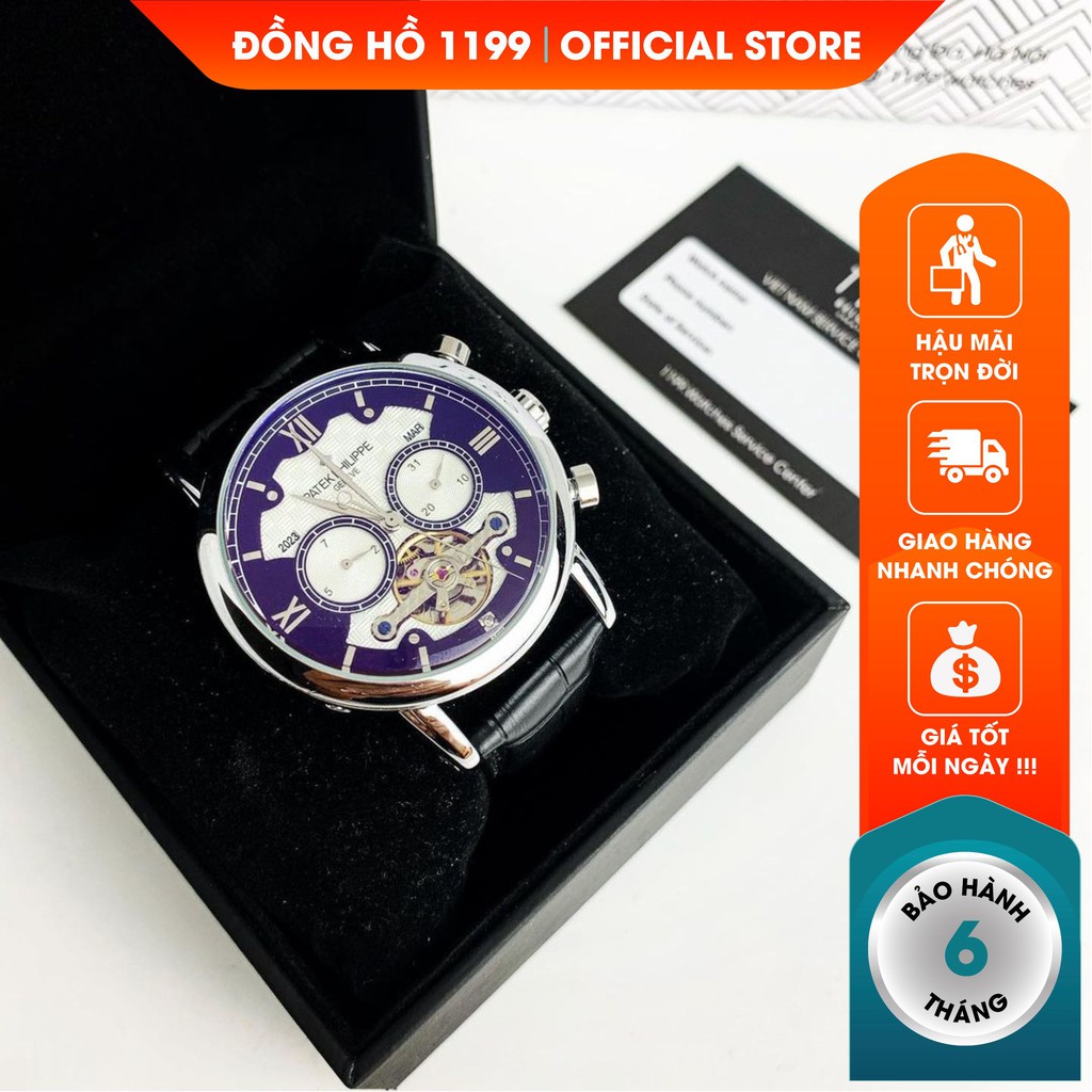 [QUÀ TẶNG] Đồng hồ cơ- Đồng Hồ Dây Da Nam 42mm Size Chuẩn Chống Nước Chống Xước Máy Cao Cấp BH 6T 5159 - 1199 Watches