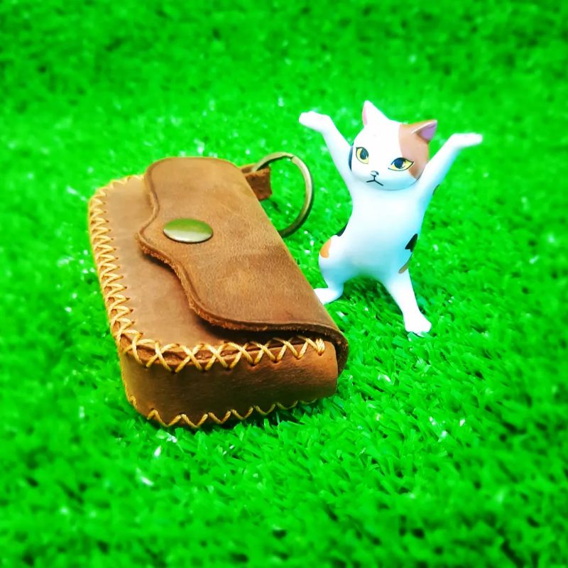 Ví Móc Khoá Dài, Da Bò Thật Handmade
