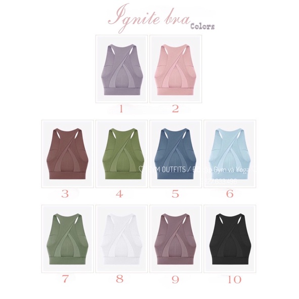 Áo Tập Thể Thao Nâng Ngực Lululemon Ignite Bra - Áo Tập Gym Yoga Cao Cấp