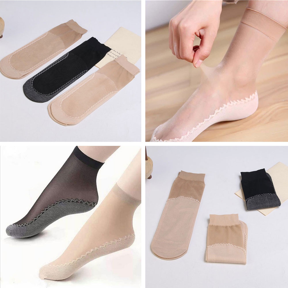Vớ Trong Suốt Chống Trượt Thời Trang Xuân Hè Cho Nữ