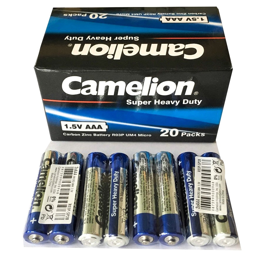 Hộp 40 Viên Pin Tiểu 2A &amp; 3A - Pin Camelion 1.5V