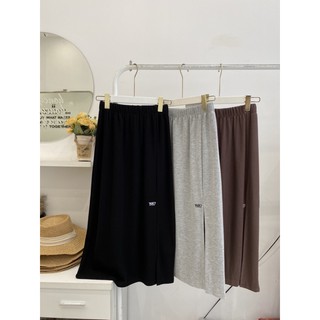 Chân váy thun xẻ - ảnh thật