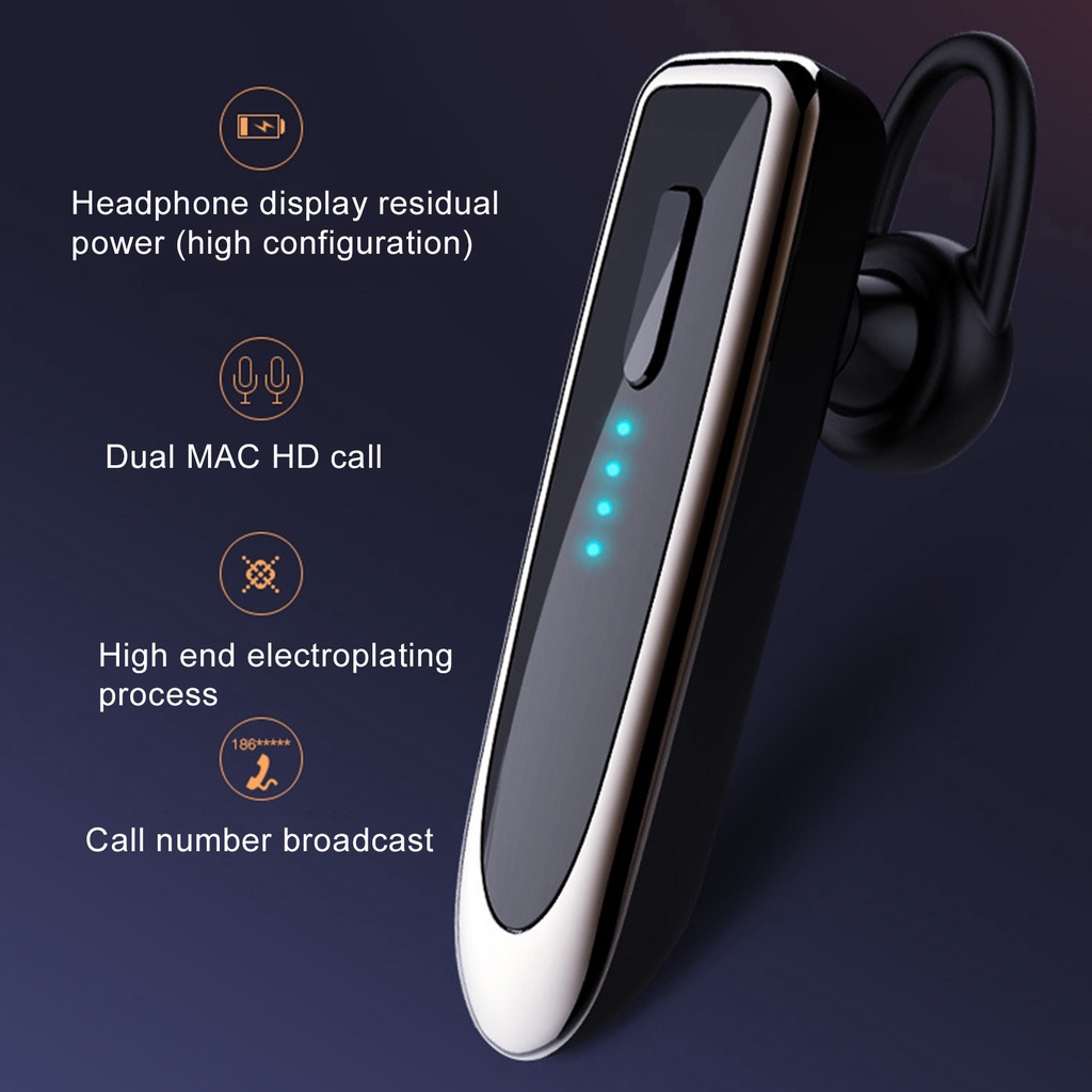 Tai nghe bluetooth nhét tai một bên K23 2022 NEW cao cấp | Mic 5.0, pin 260 mAh nghe nhạc lên đến 12h, đàm thoại 20h