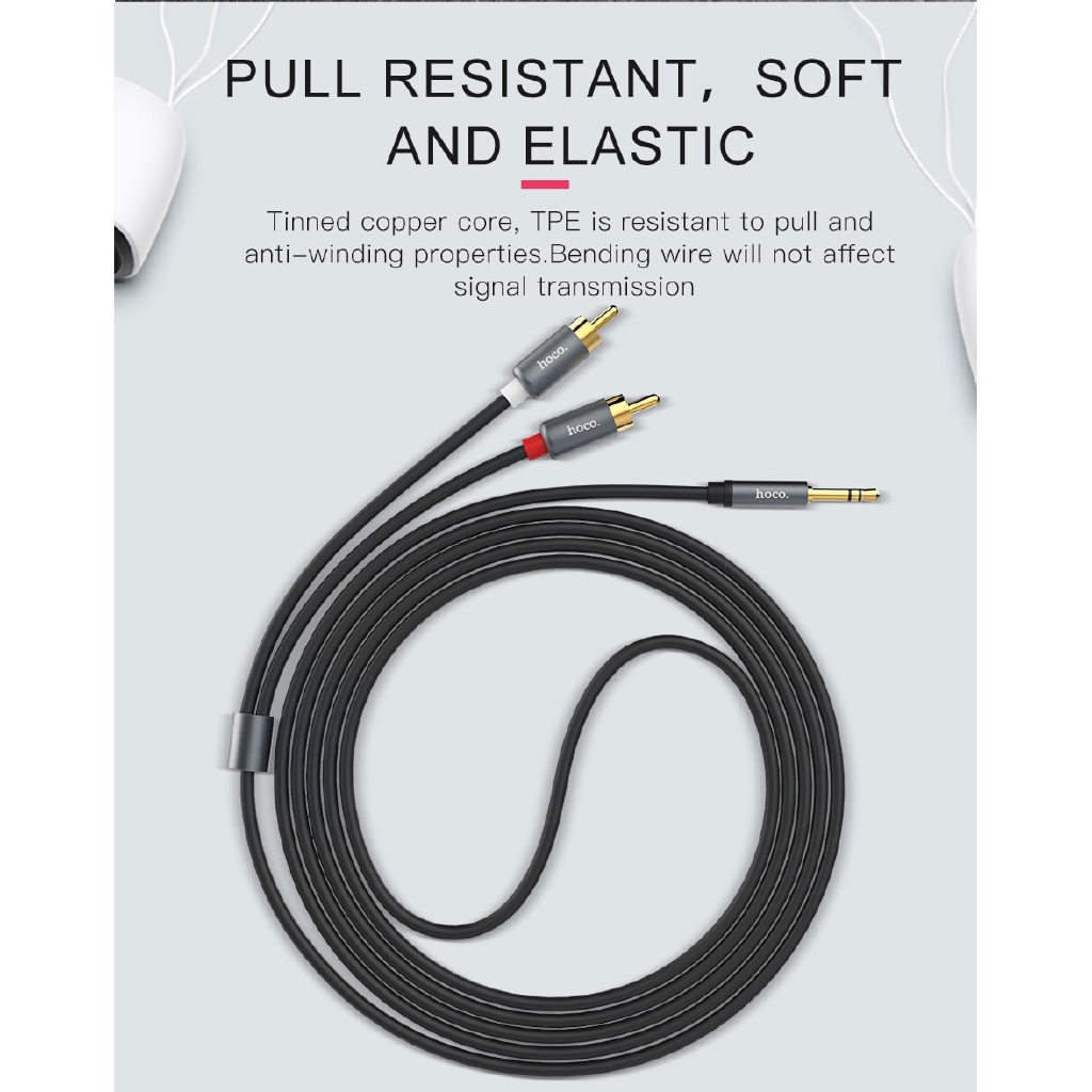 Cáp kết nối tín hiệu âm thanh HOCO UPA10 RCA chuyên dụng