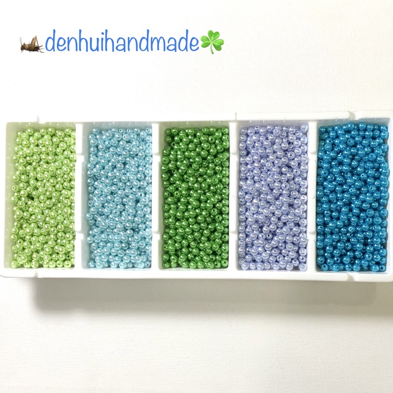 20gr Hạt Bẹt Trai Nhựa 5mm (Nhóm Màu Xanh)