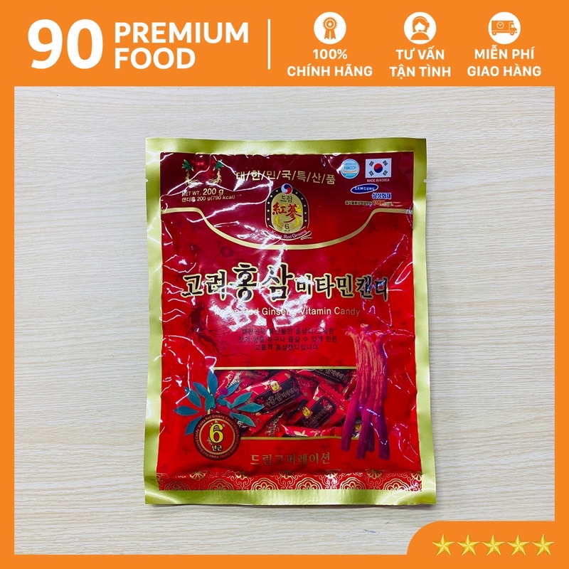 Kẹo Hồng Sâm Vitamin Hàn Quốc 200g