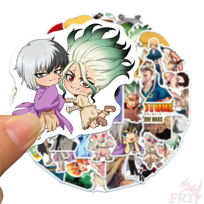 Bộ 50 Hình Dán Chống Thấm Nước Dr.Stone - Series 05 Anime Ishigami Senkuu