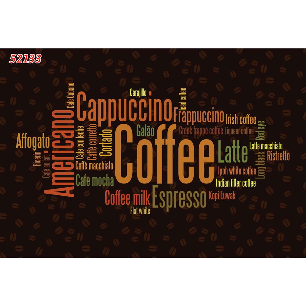 Tranh dán tường Quán Cafe, Trà Sữa, Trang Trí Cửa Hàng 3D khổ lớn