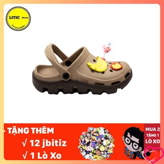 💖 Dép cross nâu đế lượn sóng siêu hịn, sục cross bít đầu Cao Cấp 💕