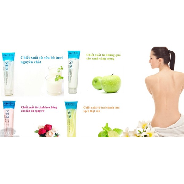 🍀🍀Gel tẩy da chết Spa Exfoliating Shower