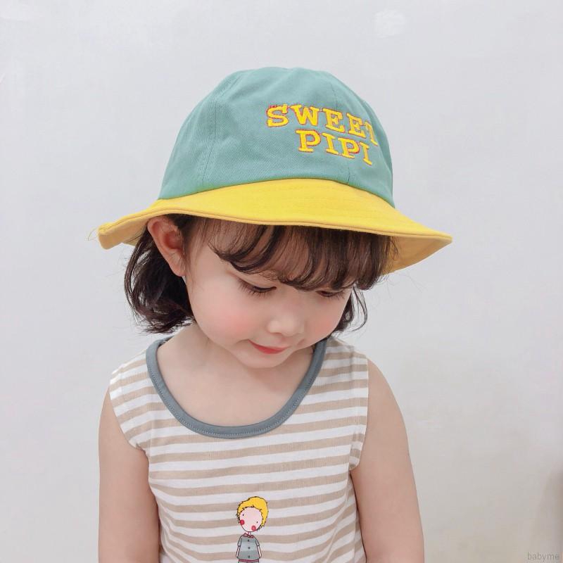 Mũ Tai Bèo Vành Tròn Màu Trơn Xinh Xắn Cho Bé Gái
