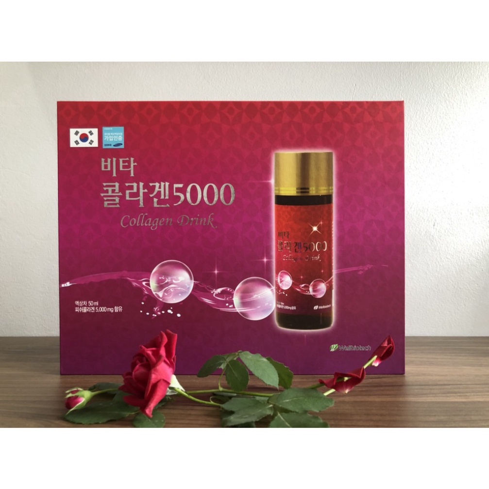 Nước uống bổ sung Colagen Drink 5000 Hàn Quốc hộp 10 chai [ Hàng Mới Về ]