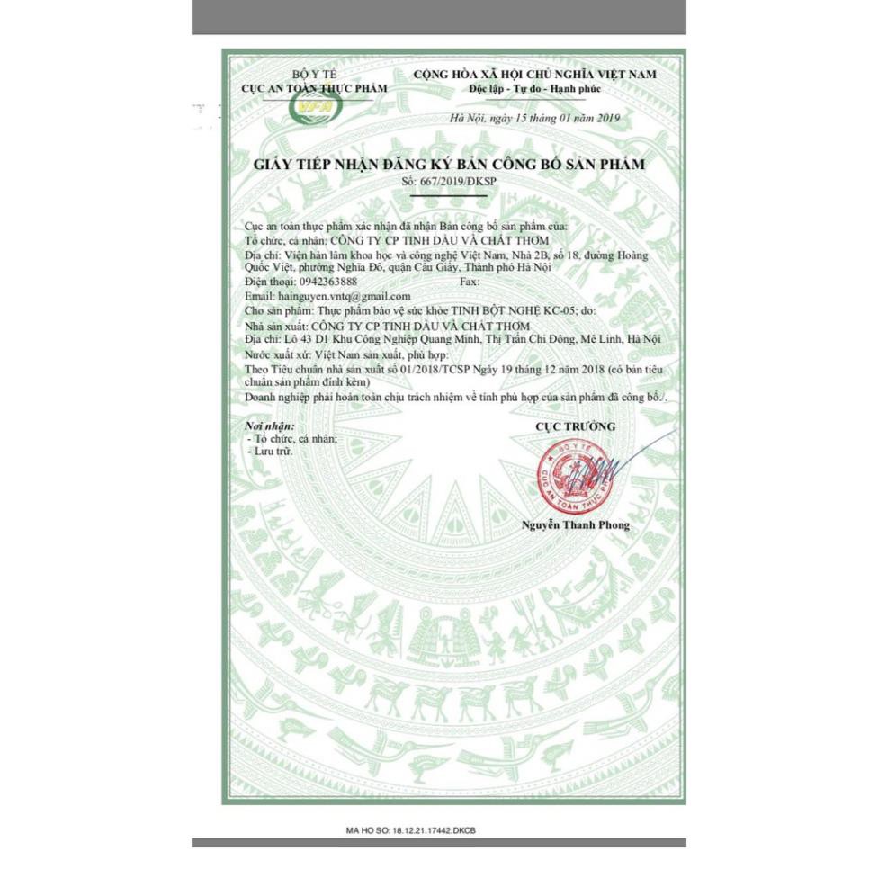 Tinh bột nghệ KC-05- Viện KHCNVN (2kg)