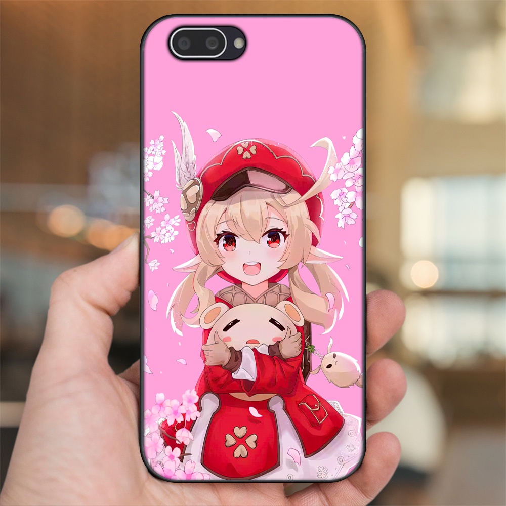 Ốp lưng Oppo A3S viền đen in hình Klee Genshin Impact
