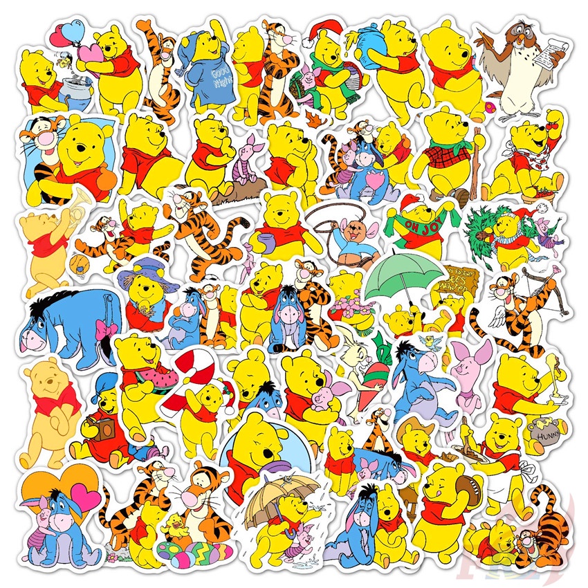 ❉ Pooh Bear Series 05 Winnie Stickers ❉ 50Pcs/Set DIY Luggage Laptop Skateboard Doodle Decals Stickers