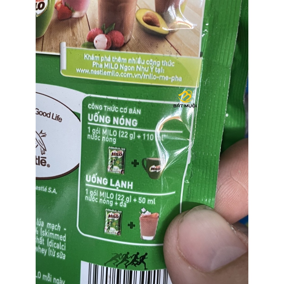 Dây 10 gói Thức uống lúa mạch Milo sữa 3in1 (22g/gói)