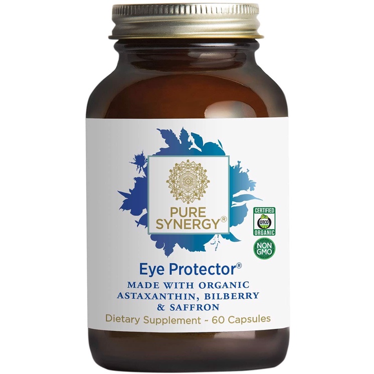 HŨ 60 VIÊN TĂNG CƯỜNG THỊ LỰC Pure Synergy Eye Protector, Organic - Vegan, THỰC VẬT HỮU CƠ TỰ NHIÊN &amp; Non-GMO