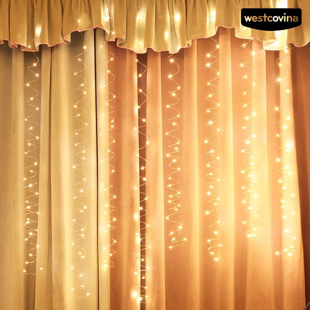 Dây Đèn Led Trang Trí Rèm Cửa 3x3m 300 Bóng