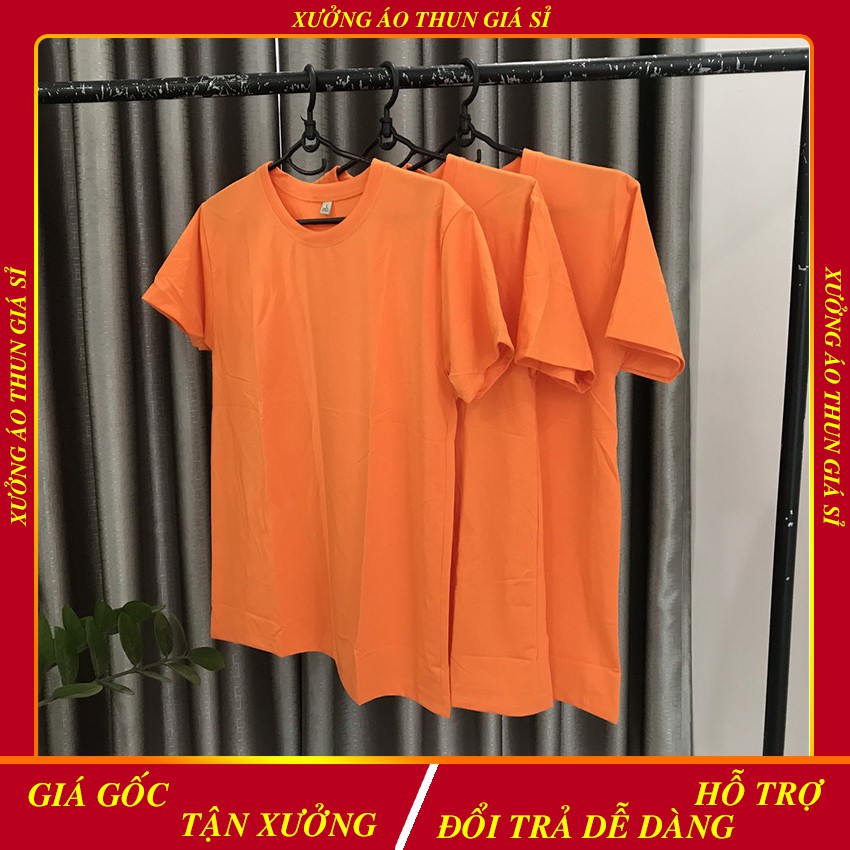 Áo Phông Trơn Nam Nữ Màu Cam
