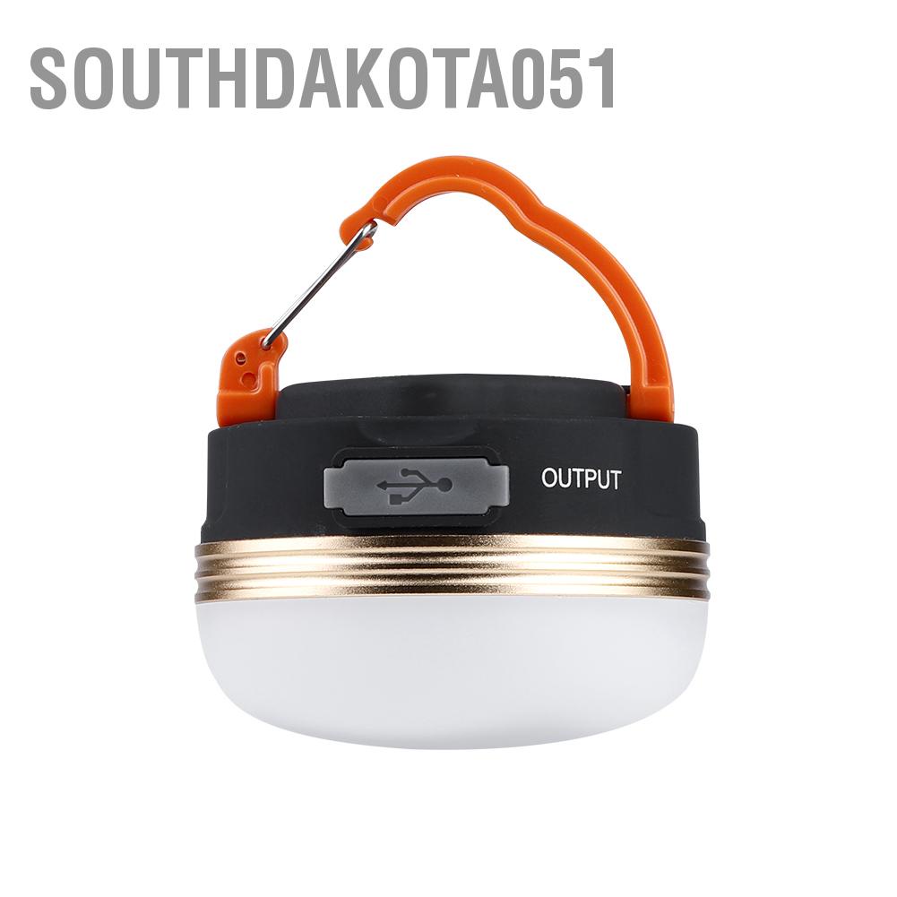 Southdakota051 Đèn LED ngoài trời chống thấm nước Mini có độ sáng cao treo cho lều cắm trại USB thể sạc lại