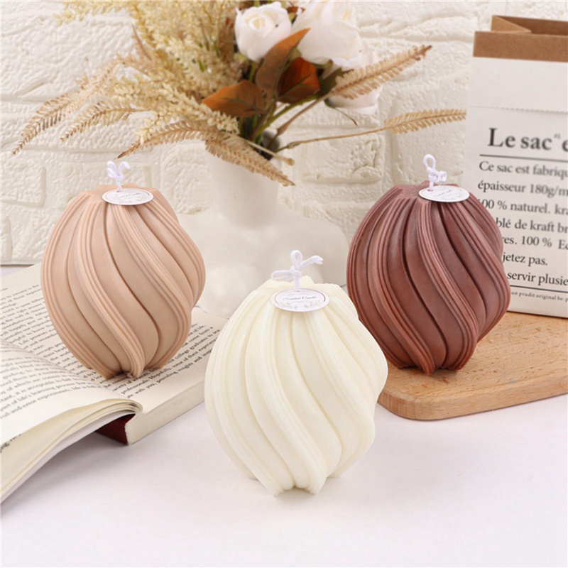 Khuôn Làm Nến Bằng Silicone Họa Tiết Gợn Sóng Nghệ Thuật Hiện Đại