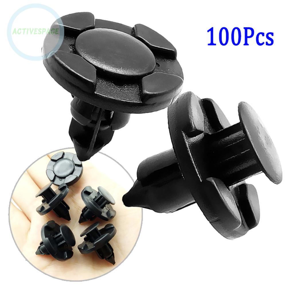 Fastener Clips 100pcs Trucks 8mm Universal Fastener Clip Airplanes Black Bumper