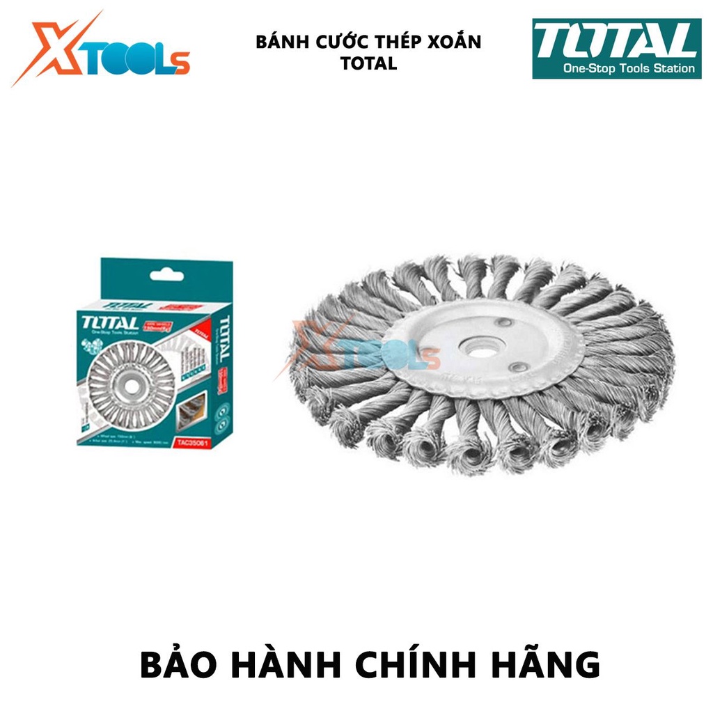 Bánh cước thép xoắn TOTAL | bánh mài cước thép xoắn đĩa tròn đường kính 125mm - 180mm. [CHÍNH HÃNG] [XTOOLs]
