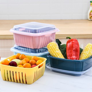 Rổ Rửa Rau Củ Có Nắp Bảo Quản Bảo Đảm Vệ Sinh