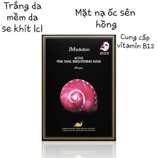 Mặt Nạ Chiết Xuất Ốc Sên JM solution Active Pink Snail Brightening Mask
