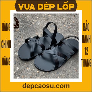 Dép cao su kiểu dép 4 quai chéo thương hiệu Vua Dép Lốp Phạm Quang Xuân, chính hãng, có bảo hành, ảnh thật