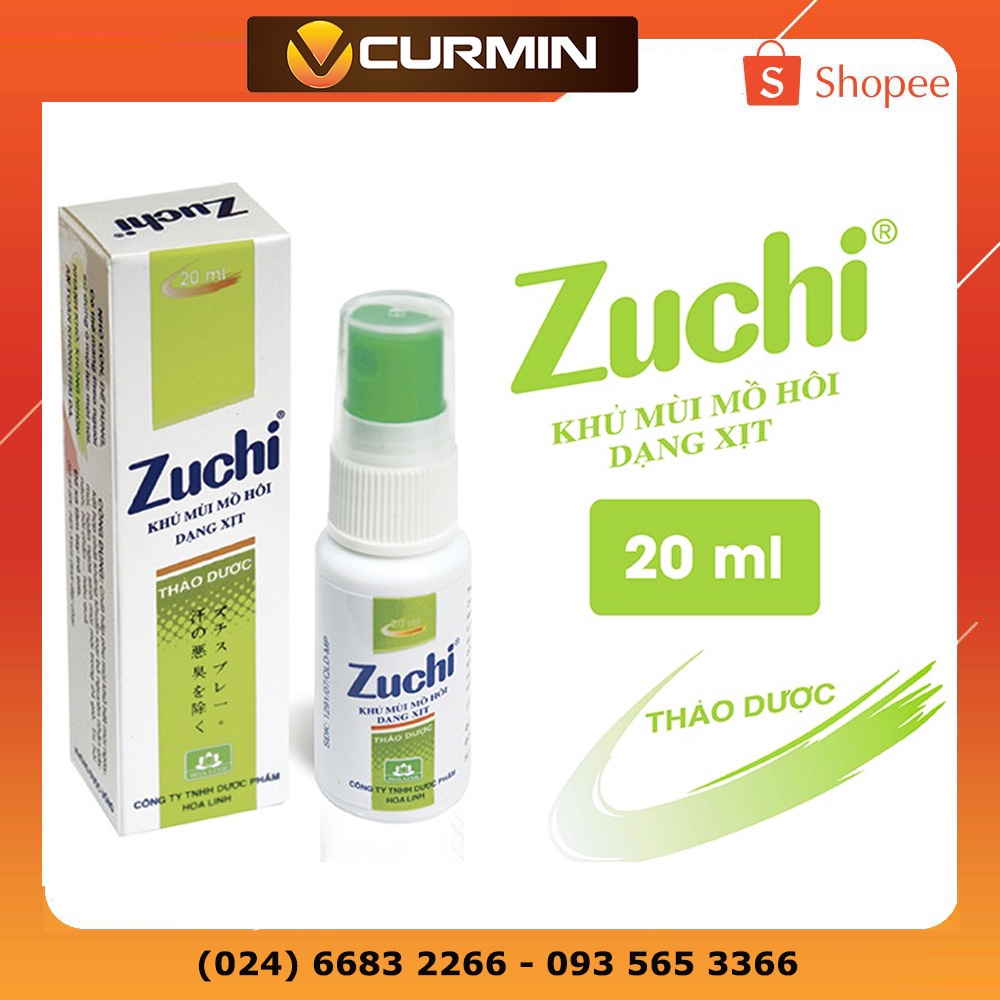 Zuchi xịt khử mùi hôi nách từ thảo dược - chính hãng