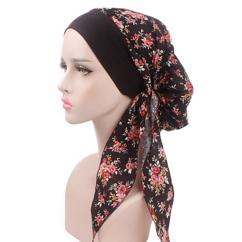 Khăn Turban Quấn Đầu Bằng Vải Mềm Co Giãn Cho Nữ