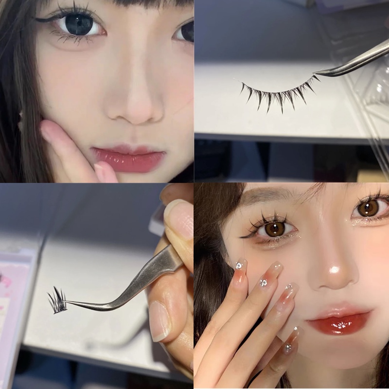 Lông mi giả hộp hồng 5 cặp/hộp tự nhiên chất lượng cao